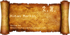 Kutas Martin névjegykártya